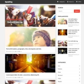 SPEAKING - FREE RESPONSIVE WAPKIZ BLOG - Wapkiz Template