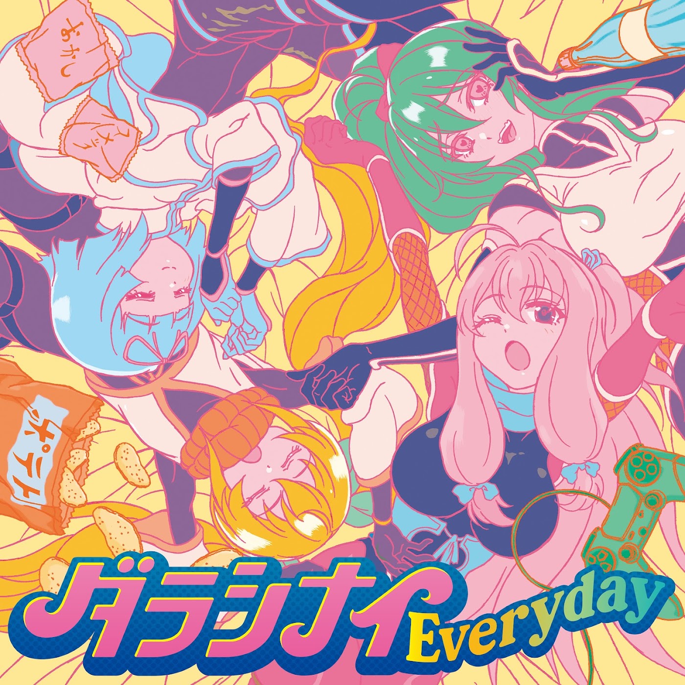 Shizuri Ideura (CV: Hinaki Yano), Ayame Momochi (CV: Fairouz Ai), Hina Izumi (CV: Saya Aizawa), Kanna Natsumi (CV: Hina Kino) - Darashinai Everyday