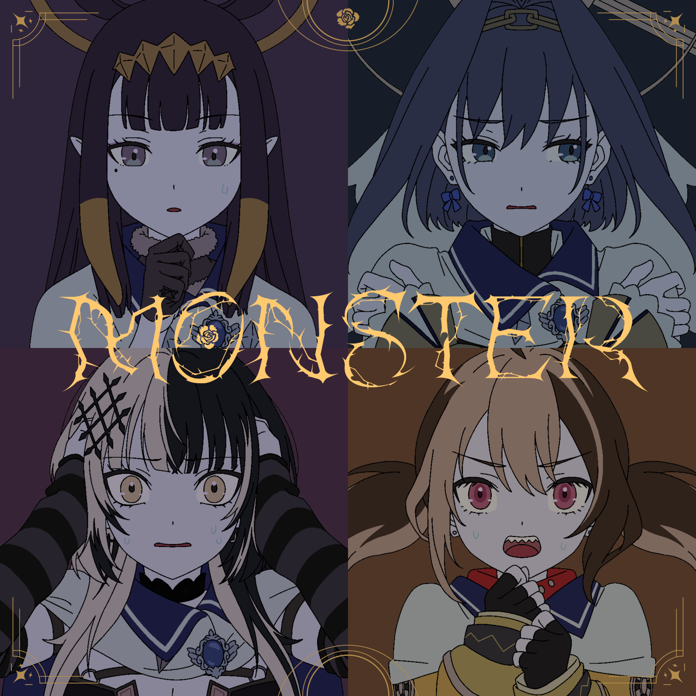 Ninomae Ina’nis, Ouro Kronii, Shiori Novella   Gigi Murin - MONSTER