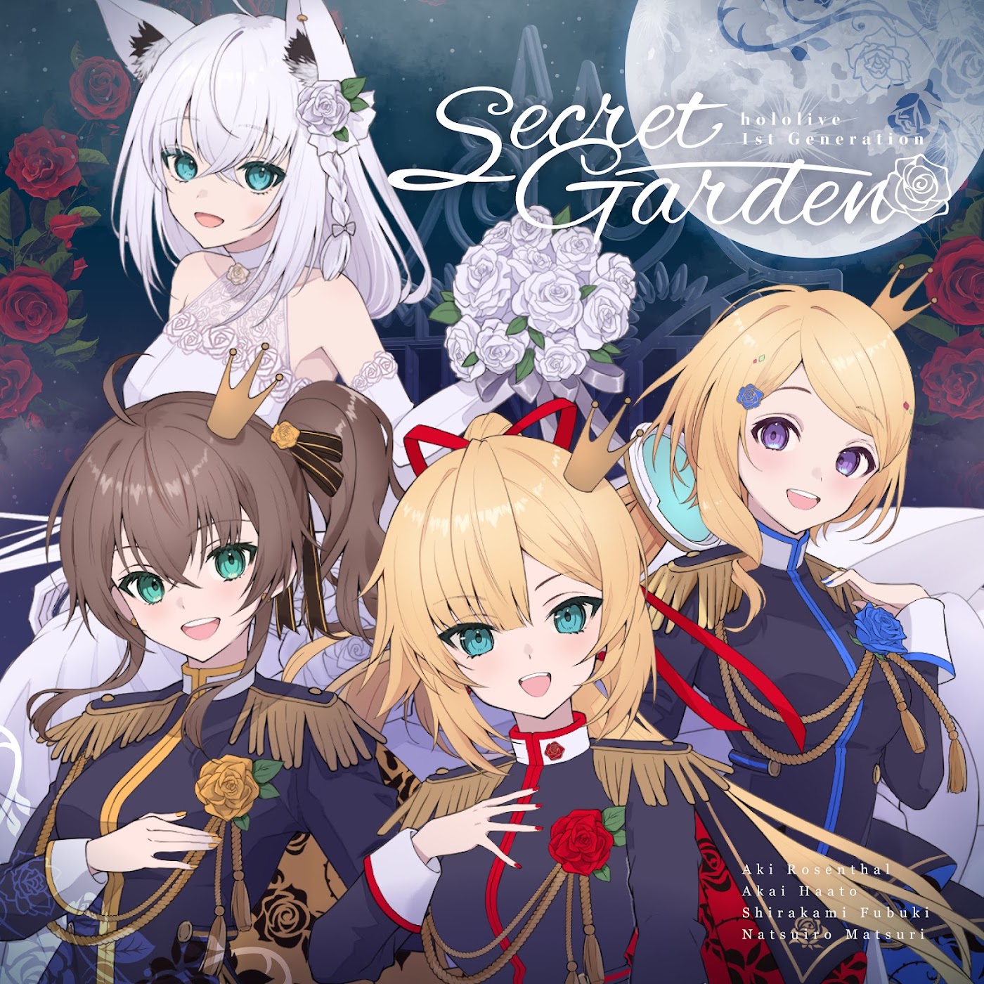 Aki Rosenthal, Akai Haato, Shirakami Fubuki   Natsuiro Matsuri - Secret Garden